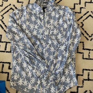 Palm Tree Oxford Button Up